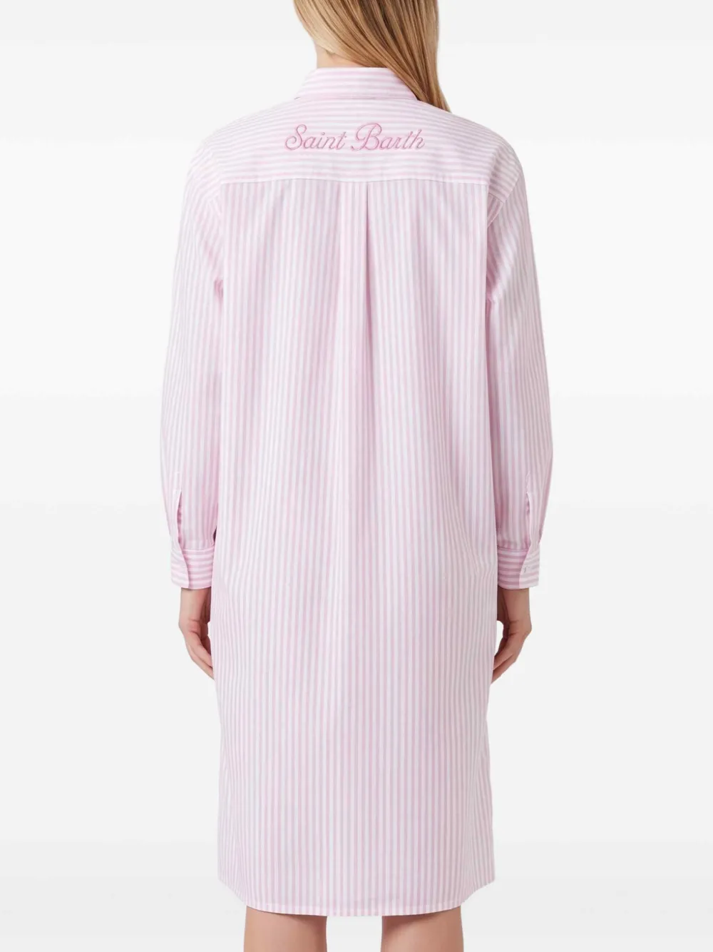 MC2 Saint Barth Adeline gestreepte maxi-jurk Wit