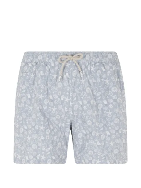 MC2 Saint Barth Lighting Micro shell-print swim shorts