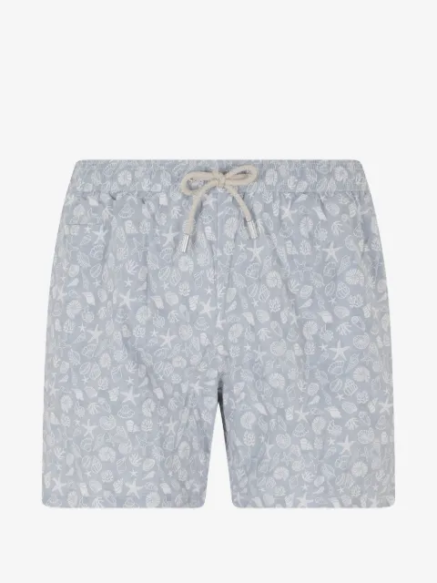MC2 Saint Barth Lighting Micro shell-print swim shorts