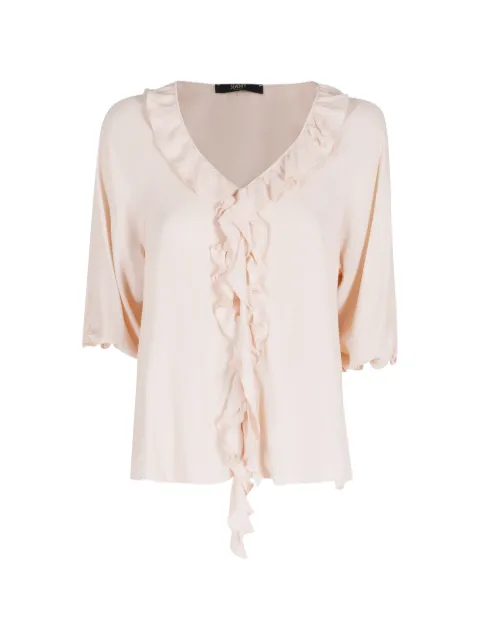 Seventy ruffled V-neck top