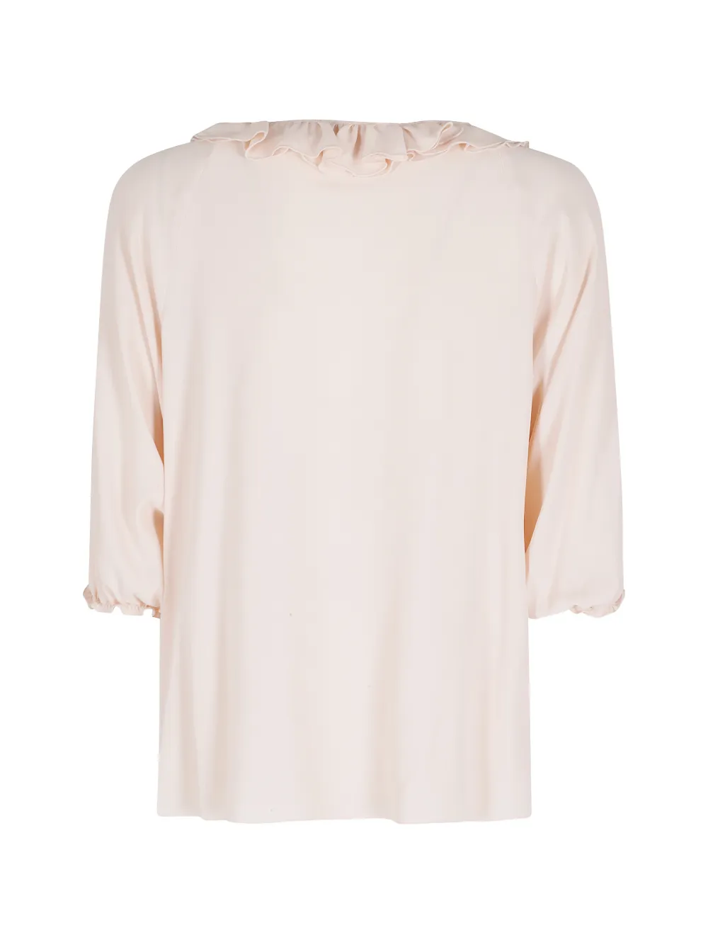  Seventy Ruffled V-neck Top - Neutrals 