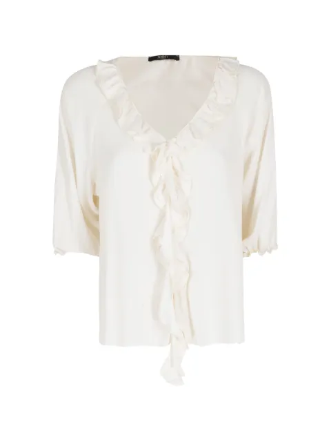 Seventy ruffled V-neck blouse