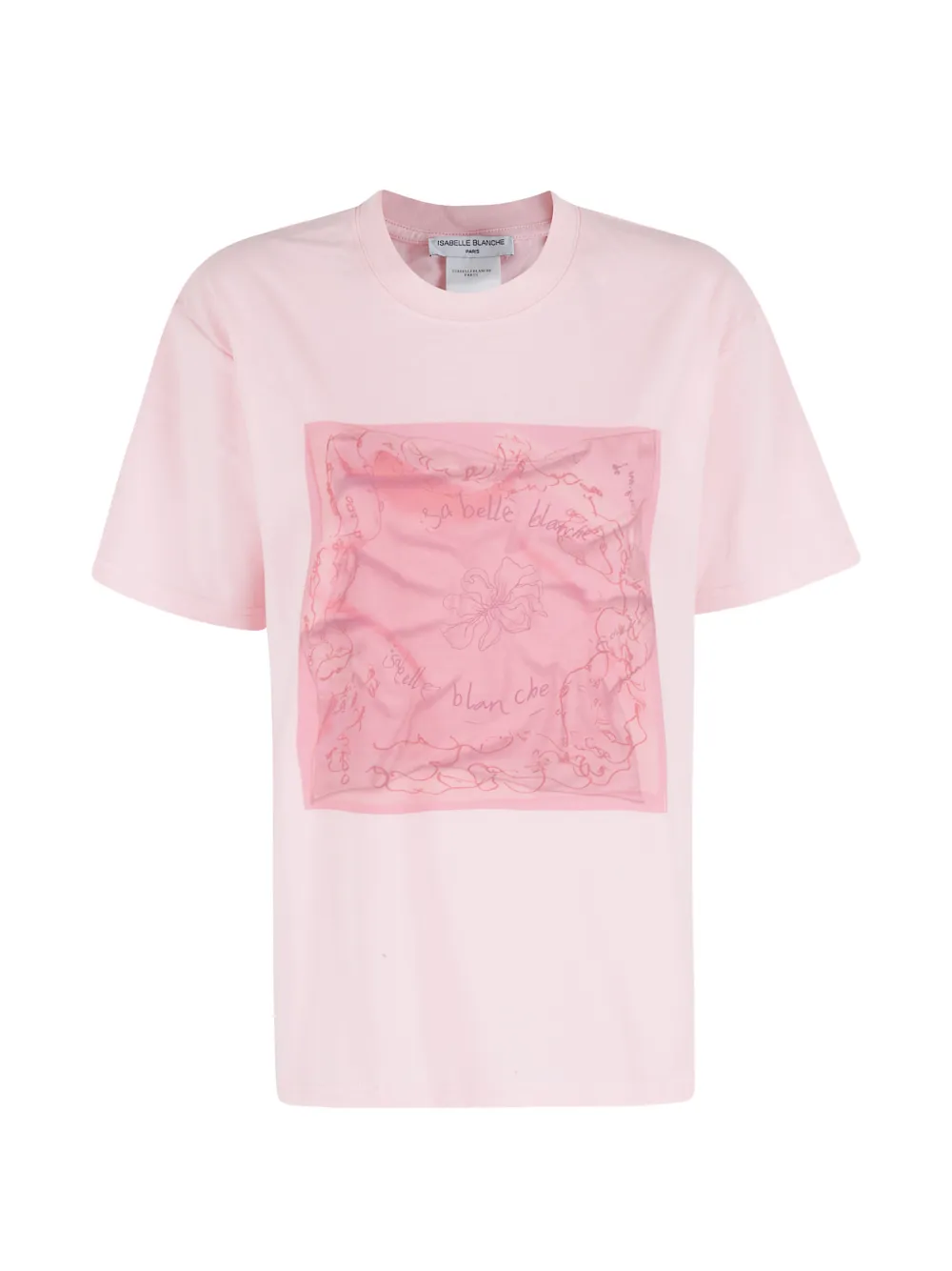 Isabelle Blanche print-detail crew neck T-shirt - Rosa