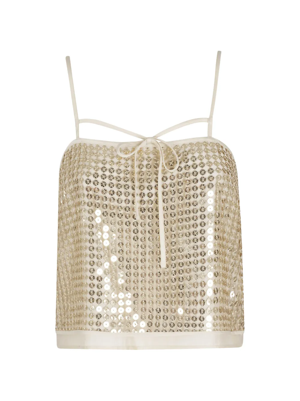 Isabelle Blanche tie crop top - Oro