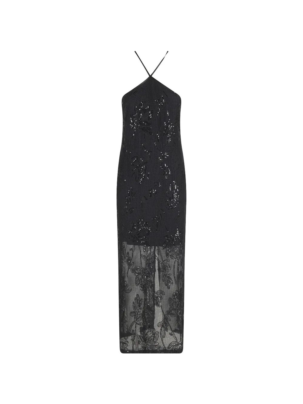Isabelle Blanche sequin-embellishment midi dress - Nero