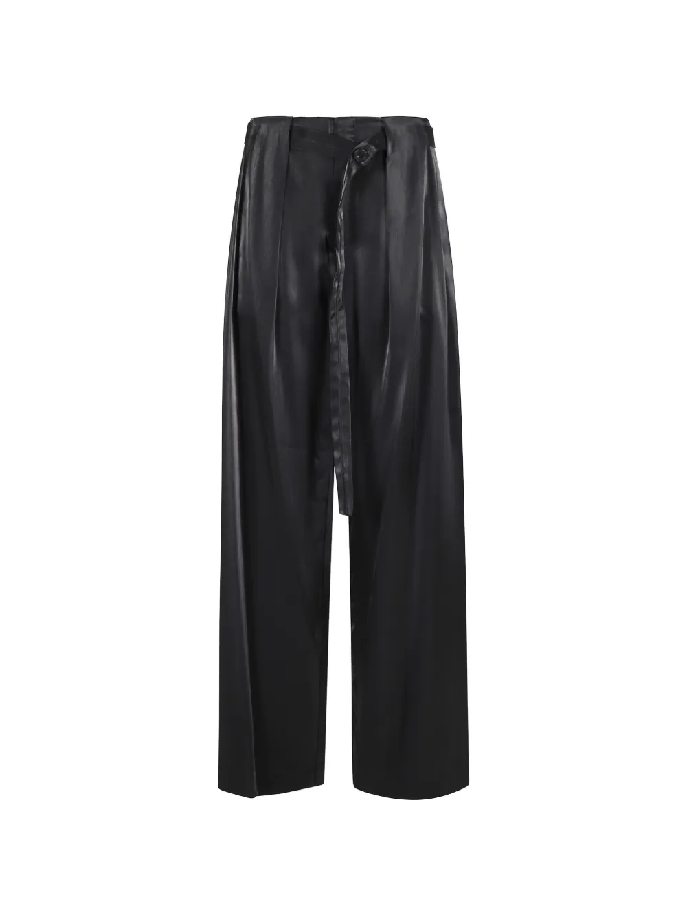 Isabelle Blanche belted trousers - Nero
