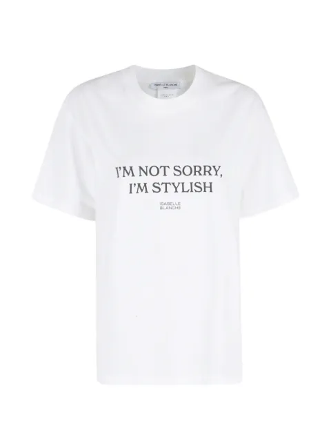 Isabelle Blanche slogan-print T-shirt