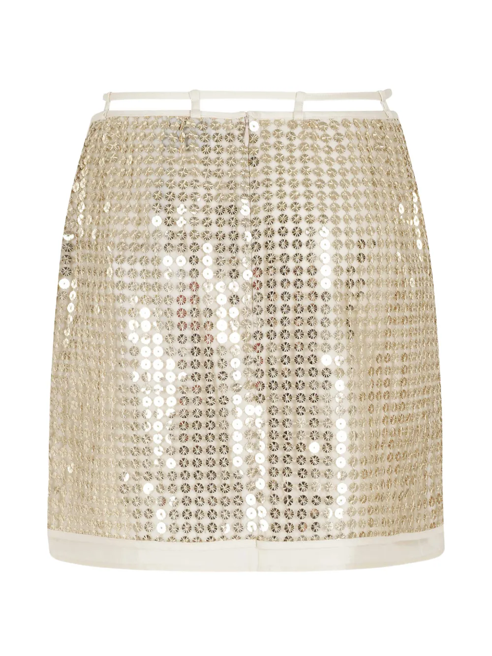  Isabelle Blanche Sequinned Mini Skirt - Gold 