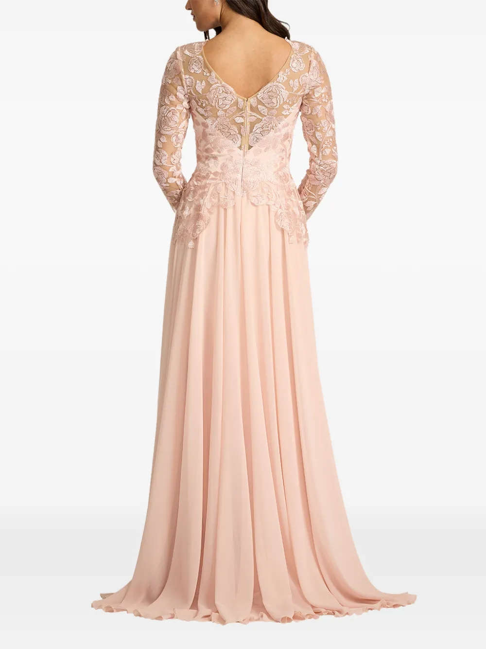 Tadashi Shoji Jurk met bloemenprint en lange mouwen Roze