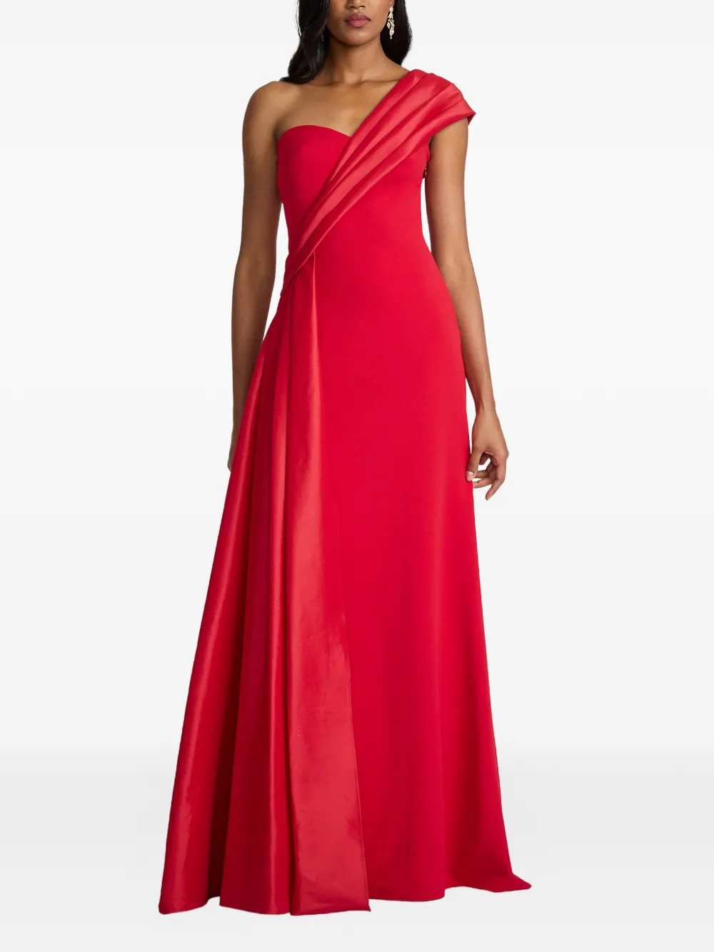 Tadashi Shoji Gedrapeerde jurk Rood