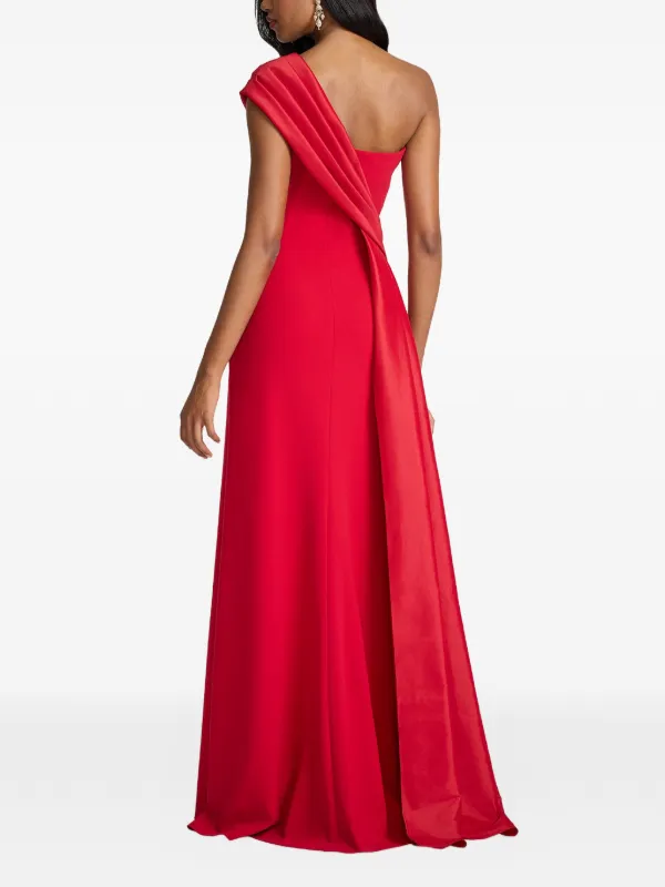 Tadashi Shoji one-shoulder Draped Dress | Red | FARFETCH