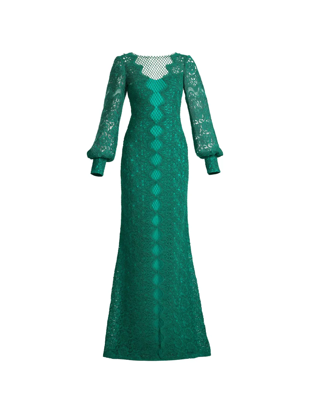 Tadashi Shoji lace long-sleeved dress - Green