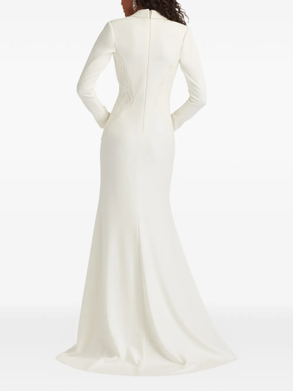Tadashi Shoji Gedraaide jurk met kant Wit