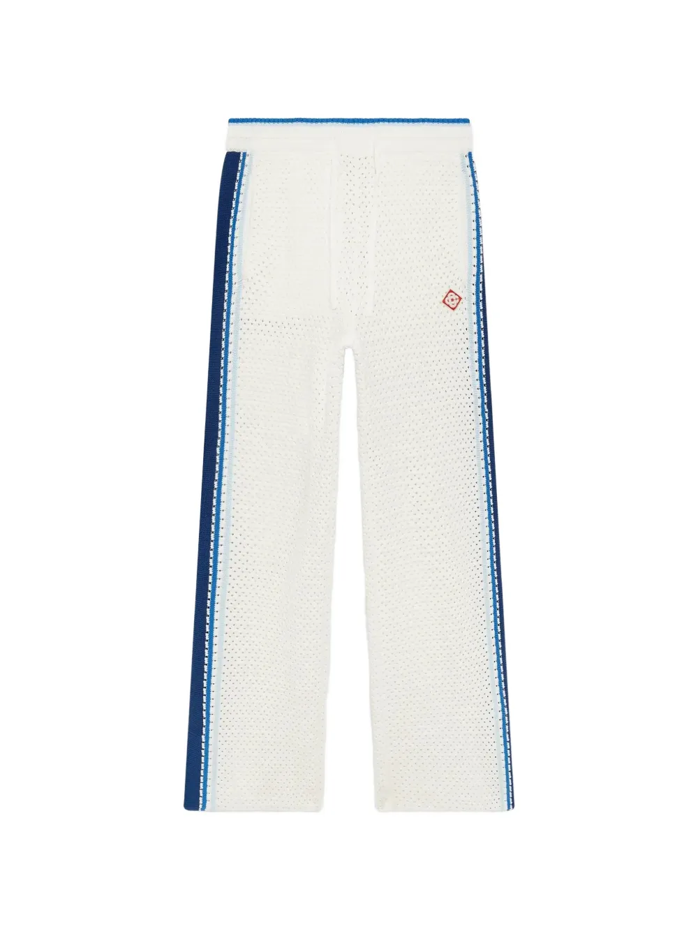 Casablanca side-stripe knitted trousers - Bianco