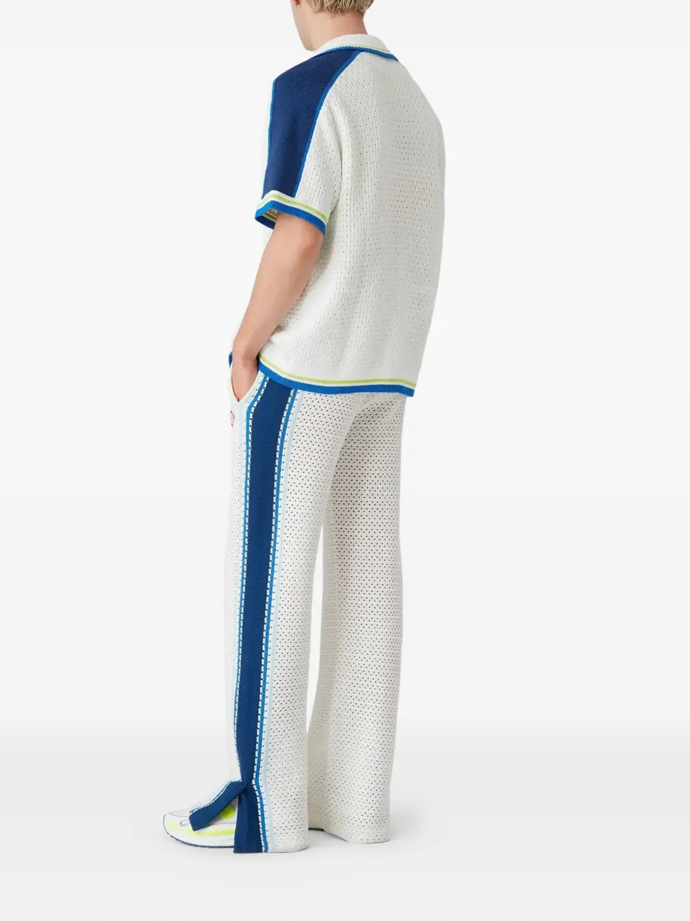 side-stripe knitted trousers
