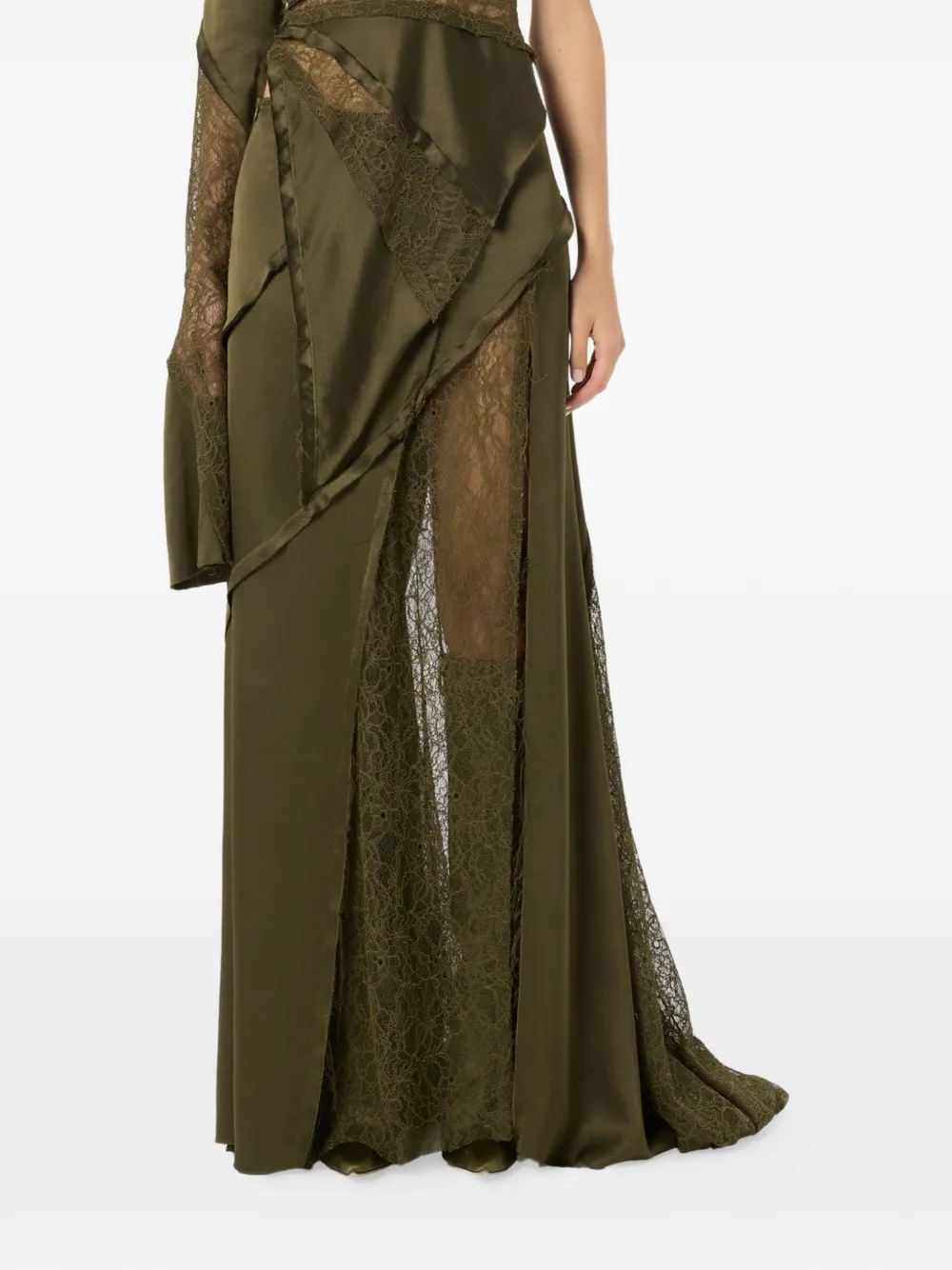 Blumarine Rok met kant Groen