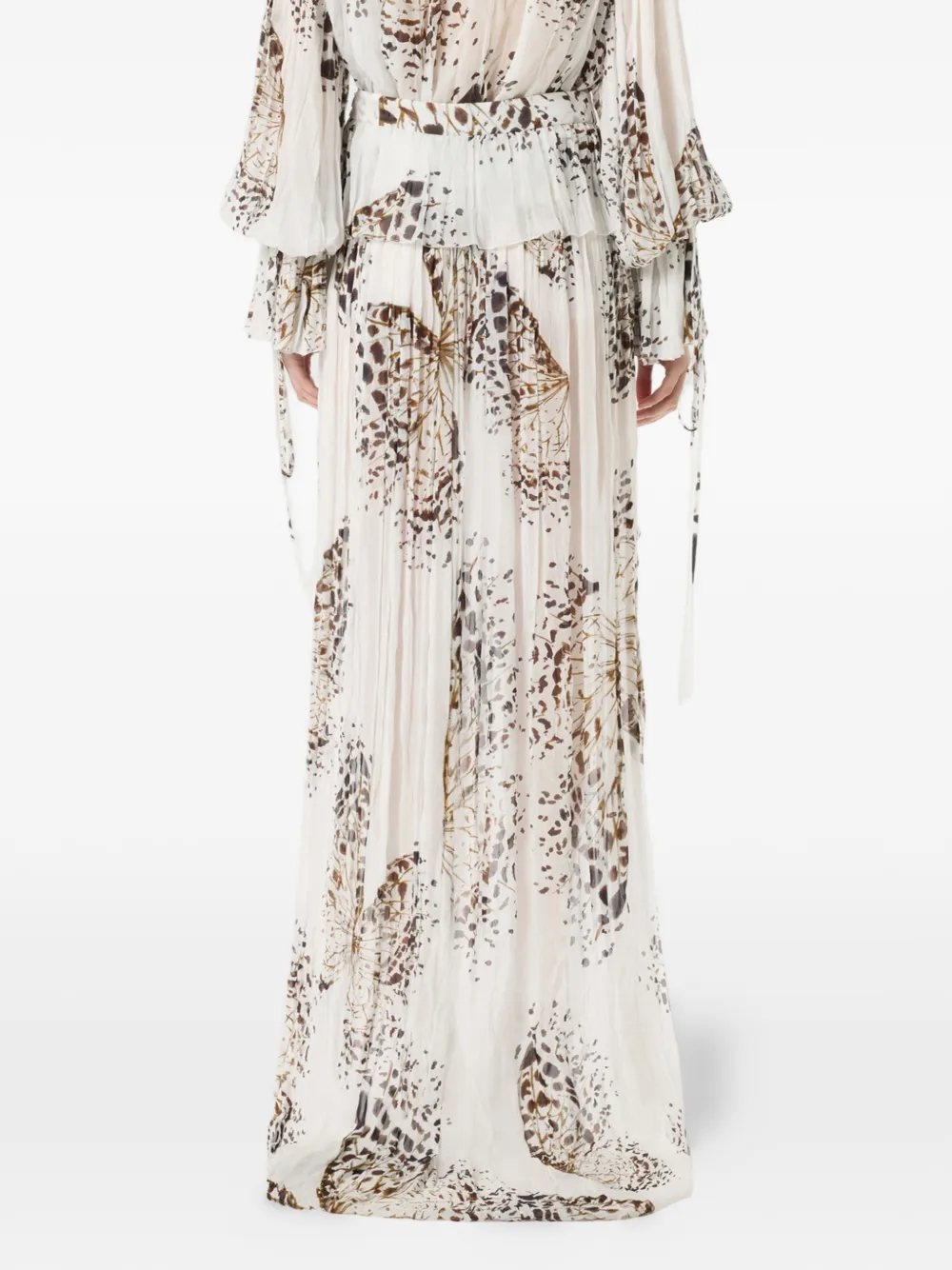 Blumarine Georgette rok met vlinderprint Wit