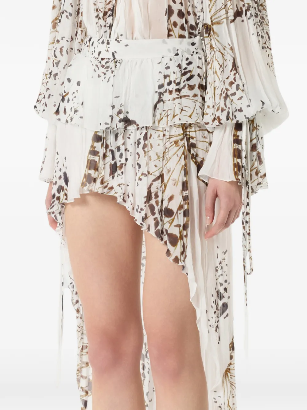Blumarine Georgette rok met vlinderprint Wit
