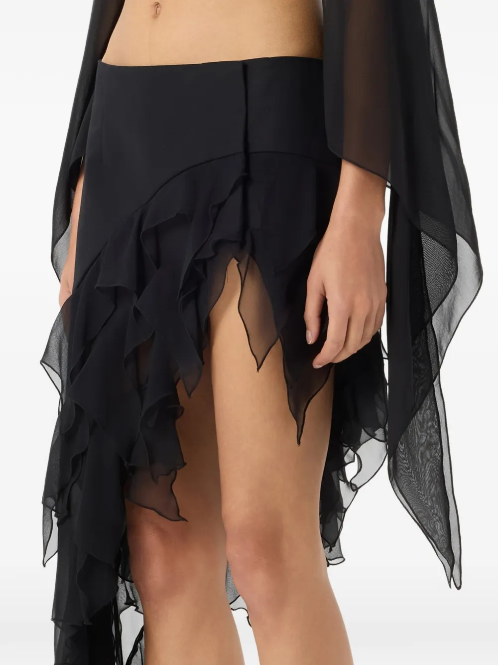 Blumarine Rok met ruches Zwart