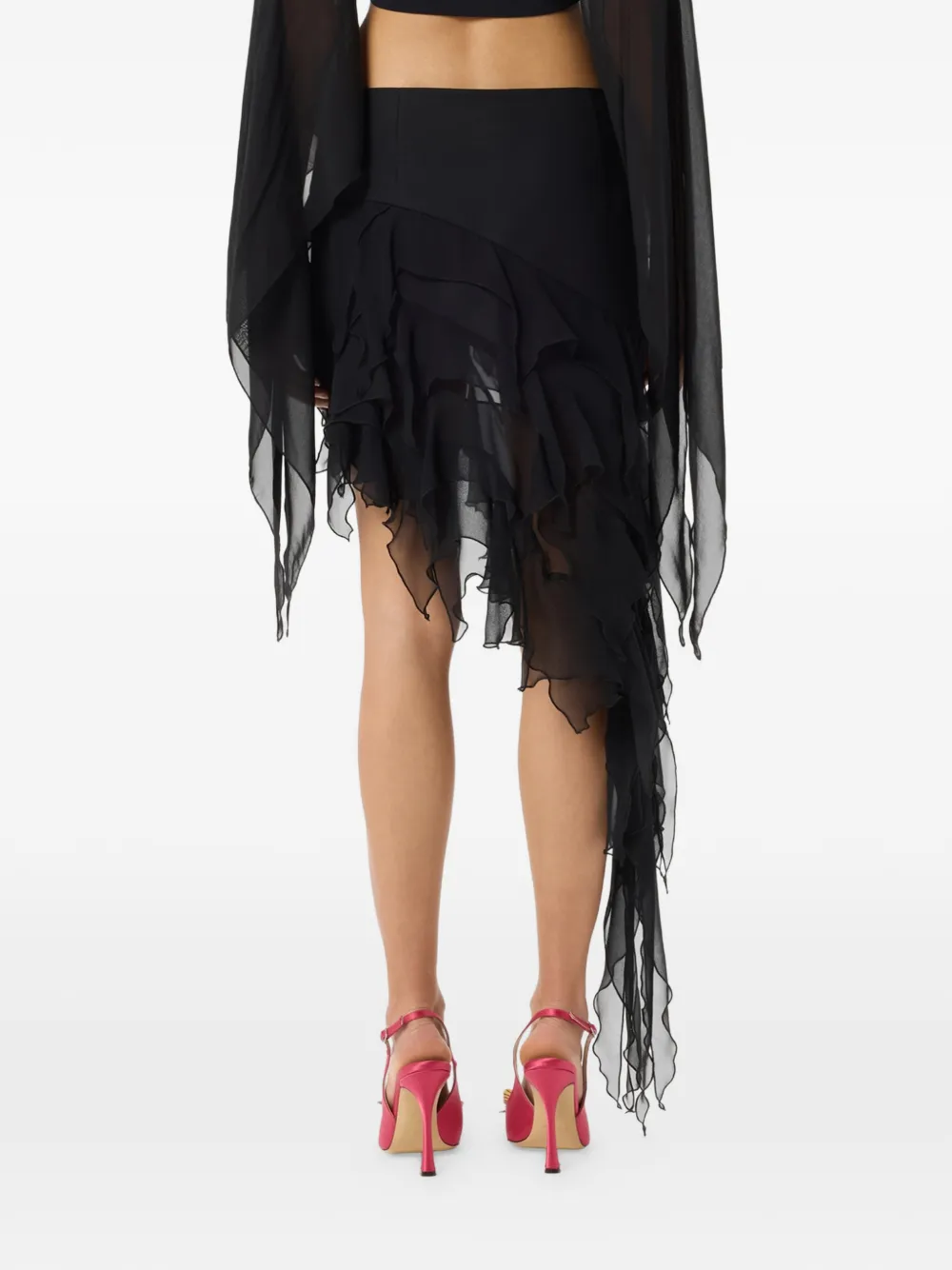 Blumarine Rok met ruches Zwart