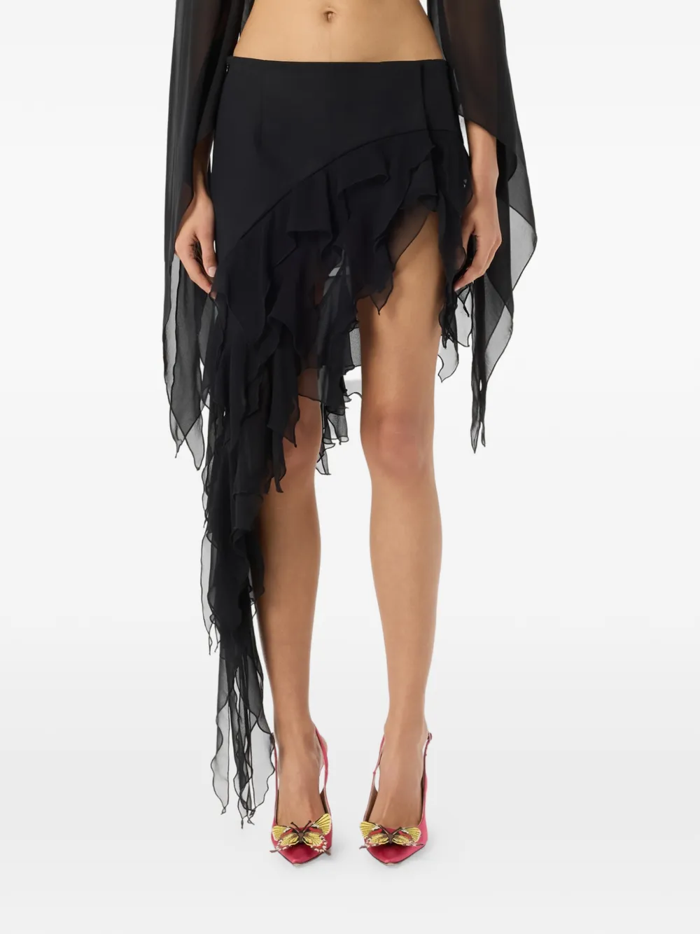Blumarine Rok met ruches Zwart