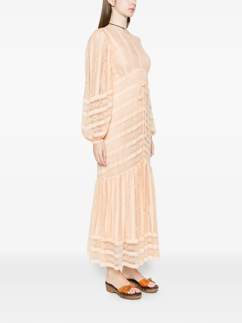 TWINSET Gestreepte maxi-jurk Roze