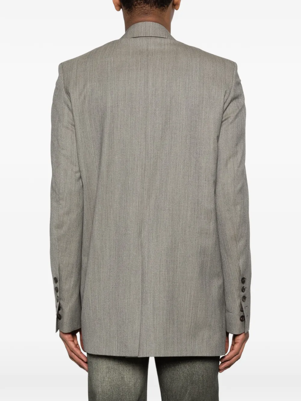 Rick Owens Blazer met enkele rij knopen Grijs