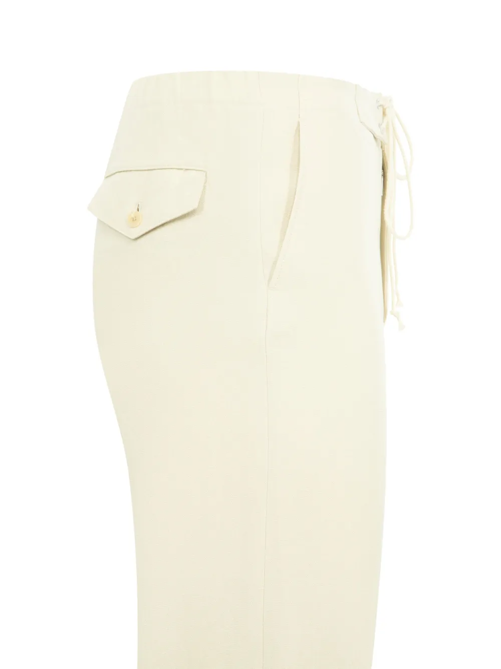 Drawstring-Detail Wool Trousers