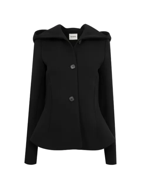 KHAITE hooded buttoned jacket