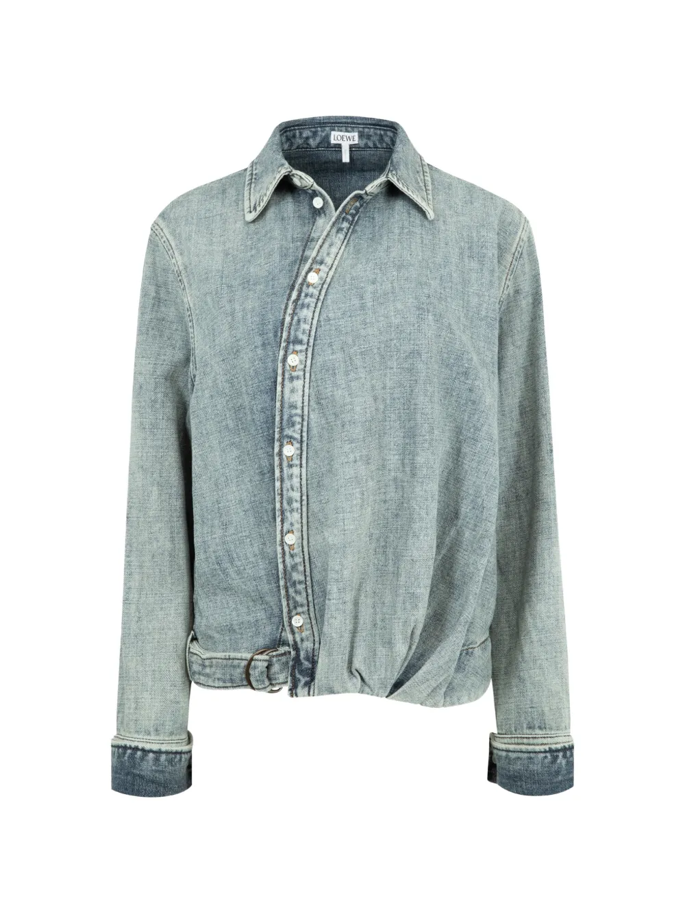 LOEWE draped shirt - Blu