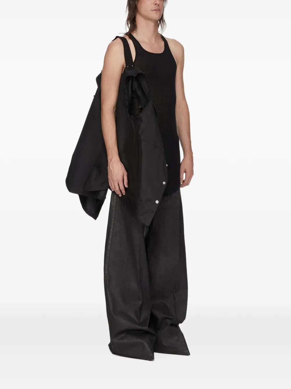 Rick Owens Jumbo shirtjack met zak Zwart