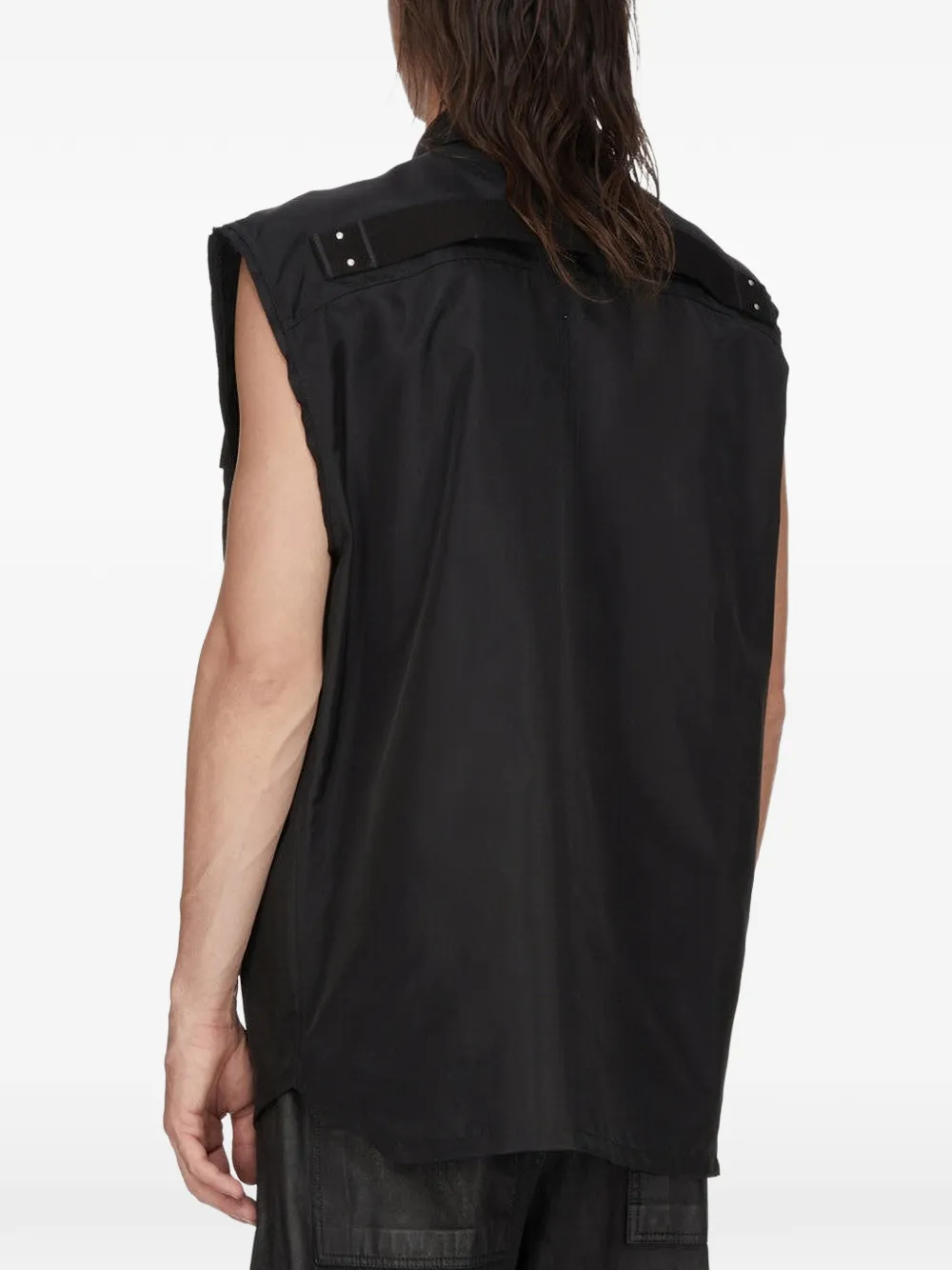 Rick Owens Jumbo shirtjack met zak Zwart