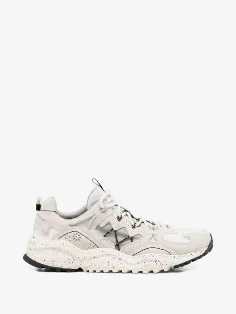 FLOWER MOUNTAIN Yamabushi round toe suede sneakers