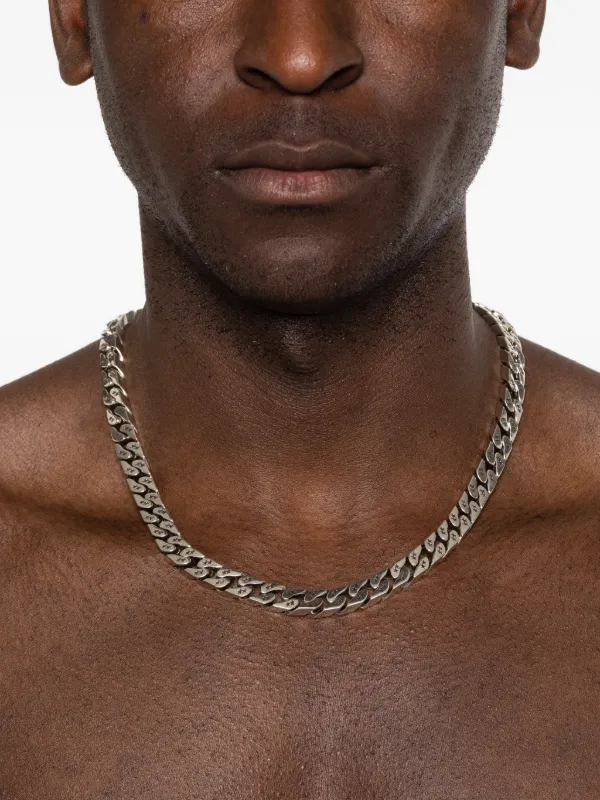 TWOJEYS Bold Cuban logo-detail Necklace | Silver | FARFETCH JO