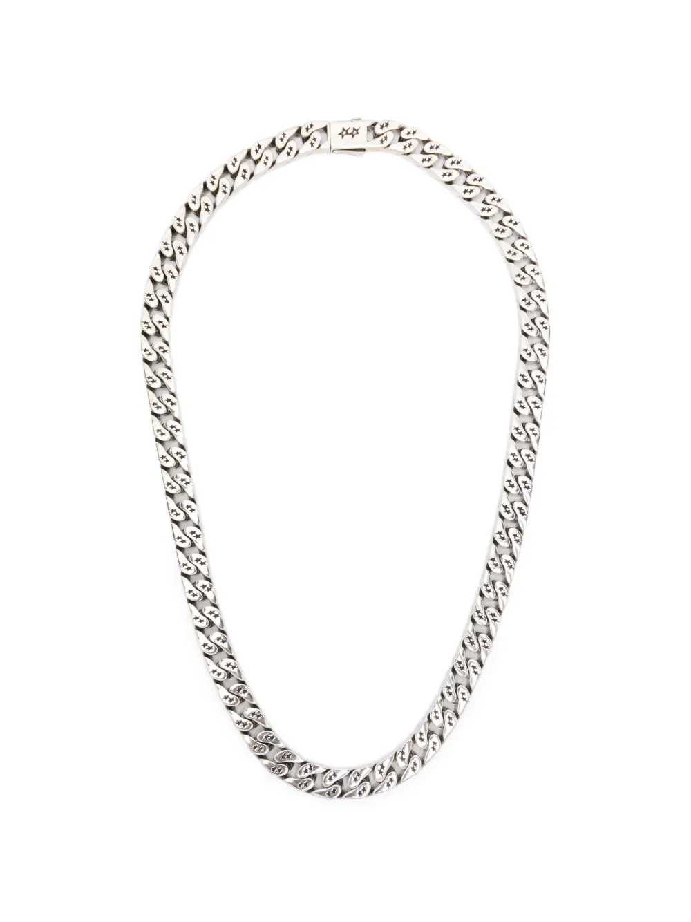 Twojeys Bold Cuban Logo细节项链 In Silver