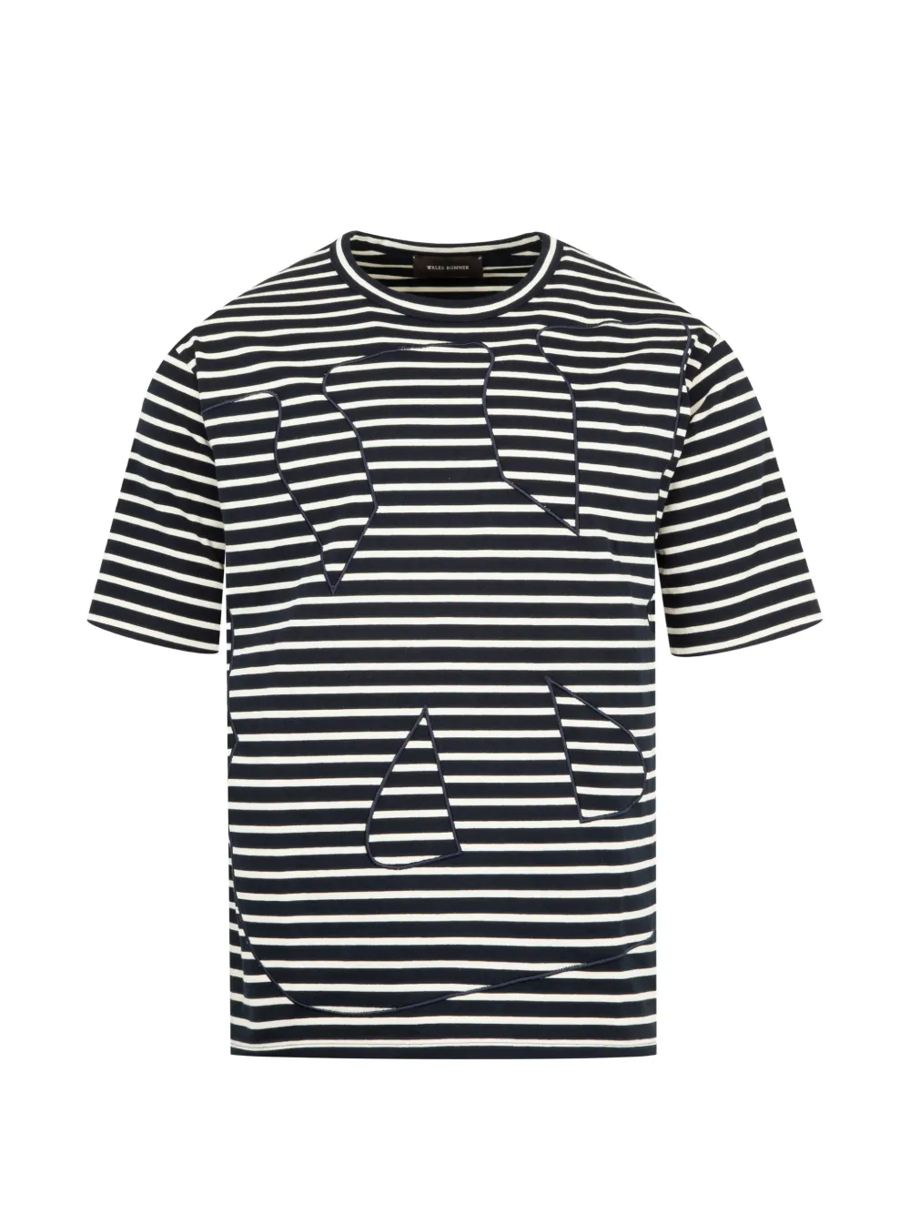 Wales Bonner striped crown T-shirt - Blau