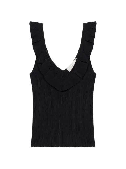 Blumarine ruffled V-neck tank top