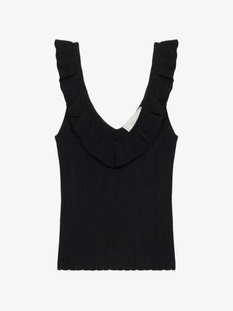 Blumarine ruffled V-neck tank top