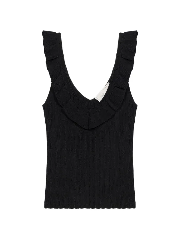 Blumarine ブラック Ruched Wool タンクトップ 34449904_65569165_600.jpg