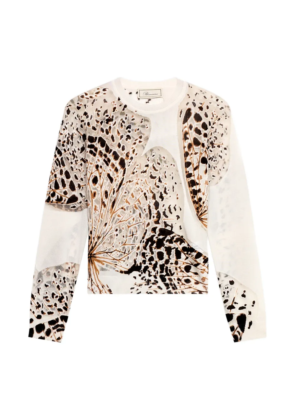 Blumarine butterfly-print T-shirt - Bianco