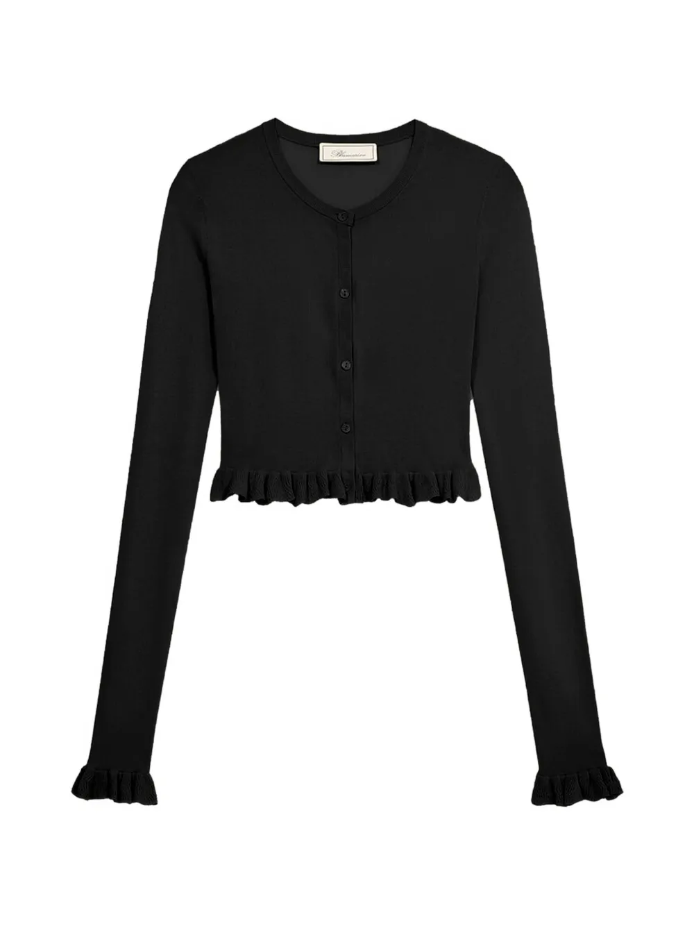 Blumarine Cardigan con ruches - Nero