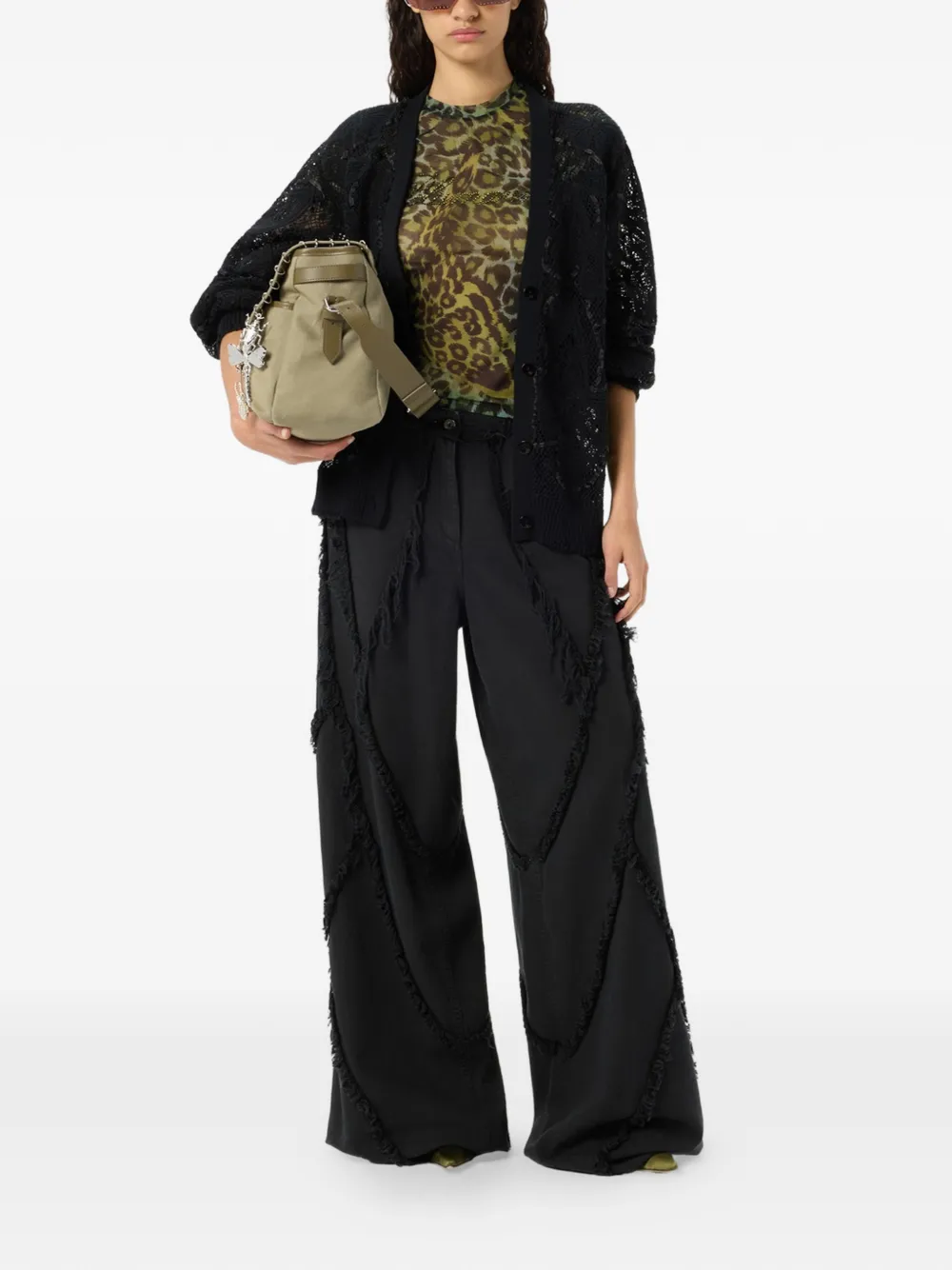 Blumarine Vest met V-hals Zwart