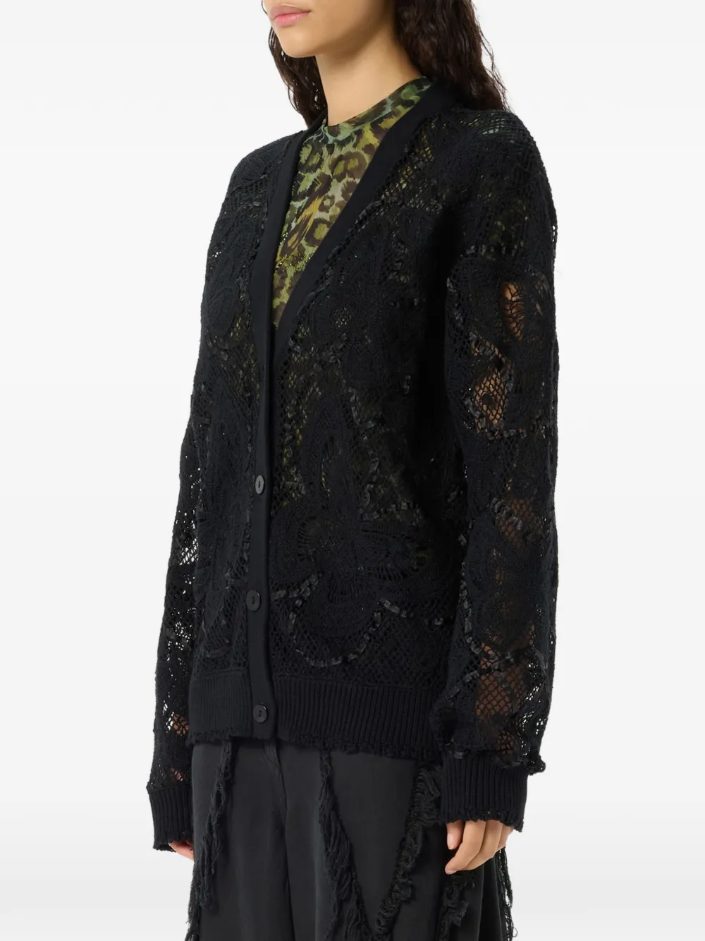 Blumarine Vest met V-hals Zwart