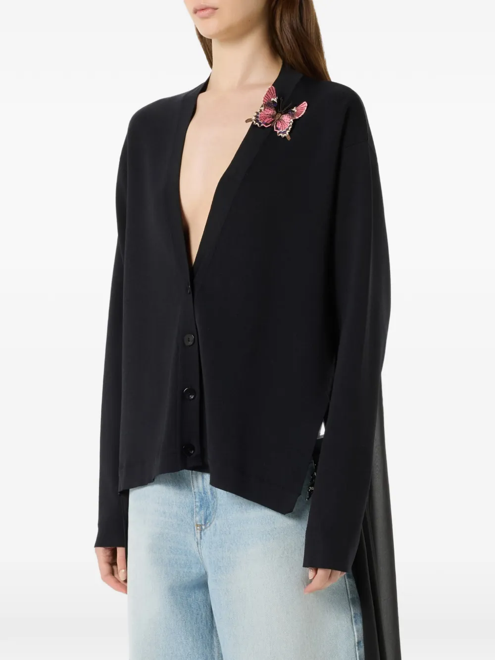 Blumarine Vest met vlinderapplicatie Zwart