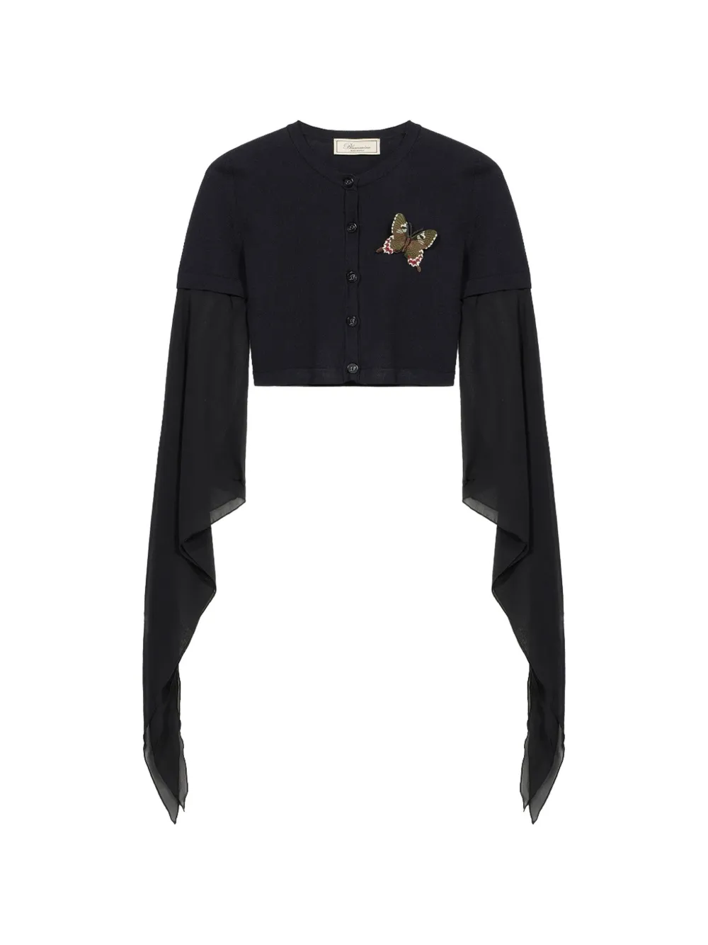 Blumarine Cardigan con applicazione - Nero