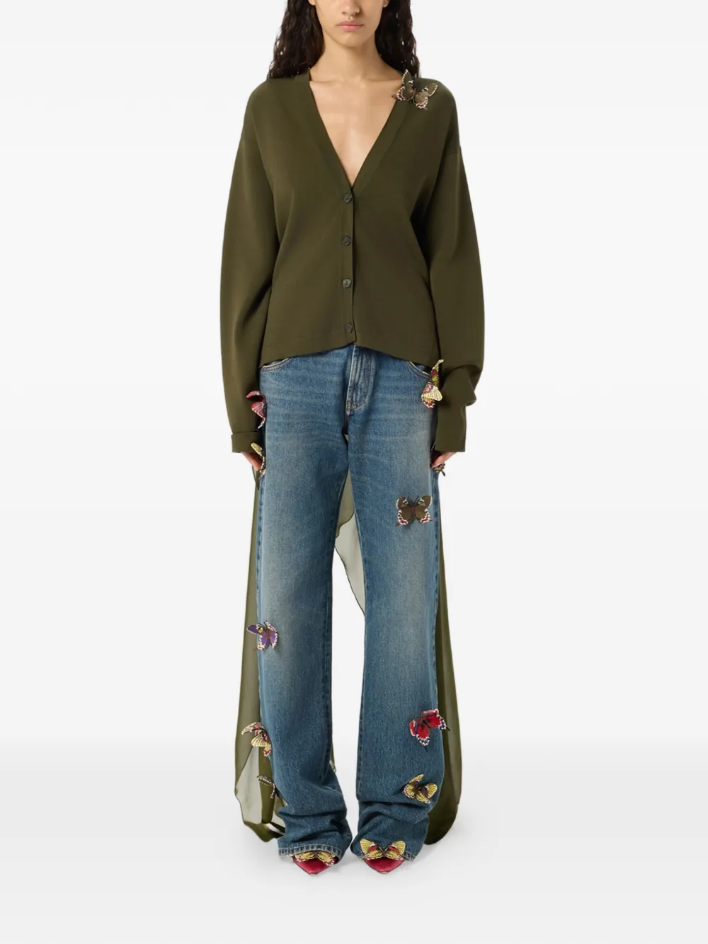 Blumarine Vest met vlinderapplicatie Groen