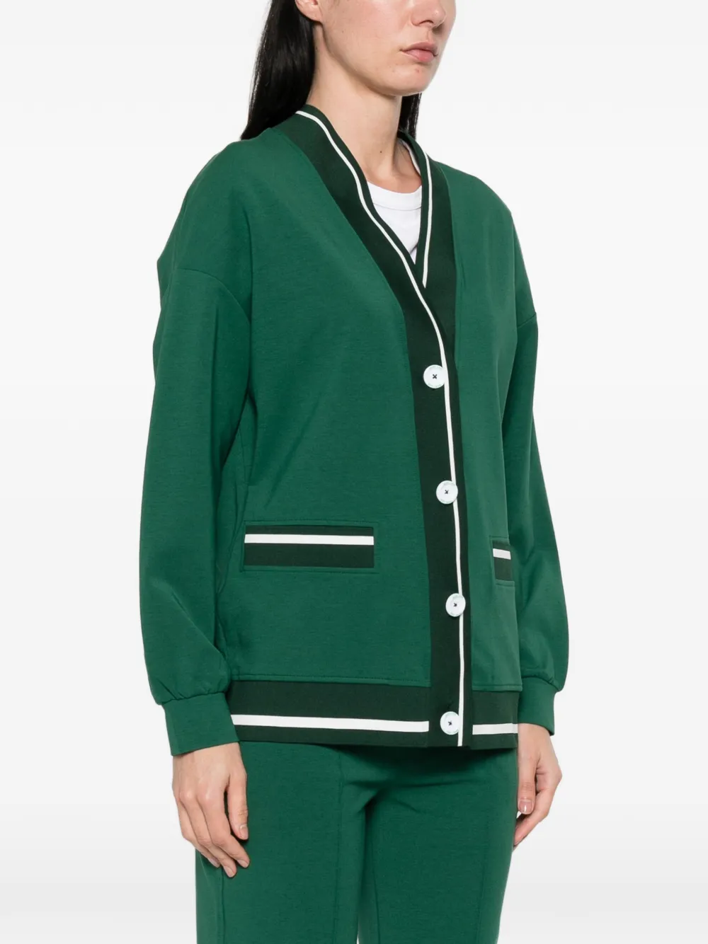  Marccain V-neck Jacket - Green 