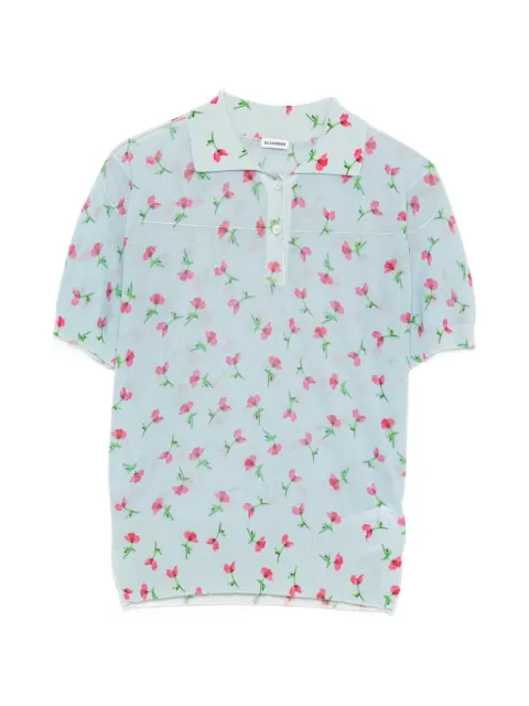 Jil Sander floral polo top