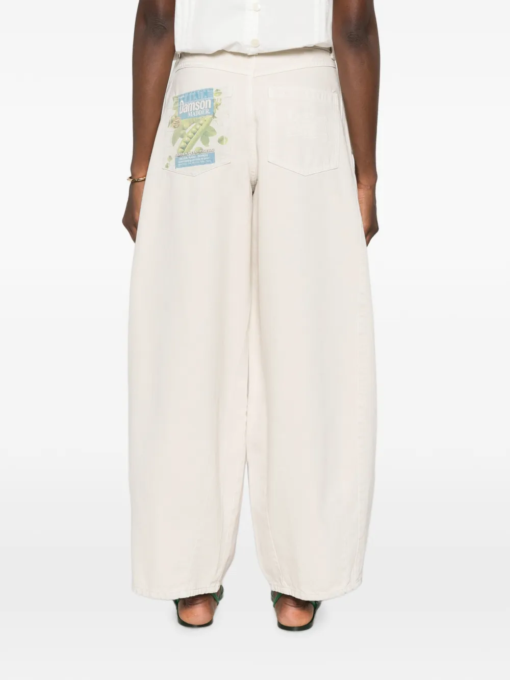 DAMSON MADDER Erika jeans met barrelpijpen Beige