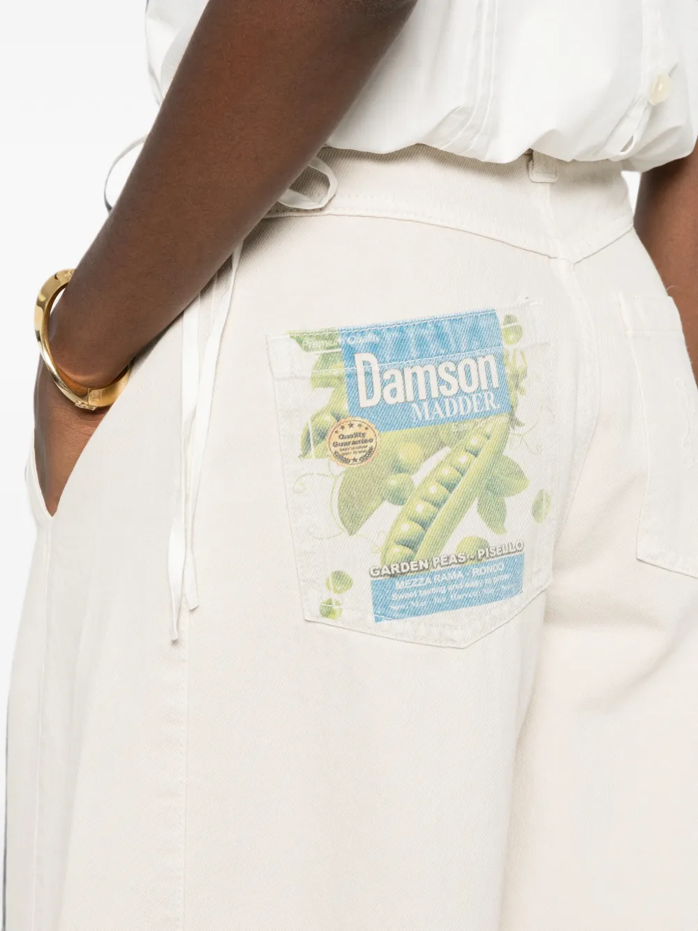 DAMSON MADDER Erika jeans met barrelpijpen Beige